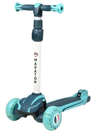 Самокат-толокар global blue-green, трехколесный maraton