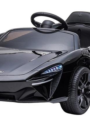 Електромобіль mclaren jl211 чорний, шкіряні сидіння, колеса eva, mp3, р/к, 12в*7аh, 2*25w