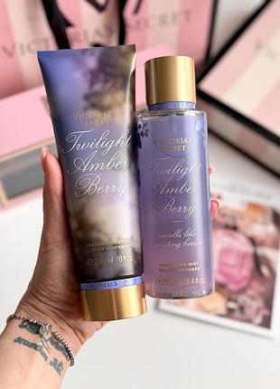 Спрей та лосьйон для тіла twilight amber berry victoria’s secret
