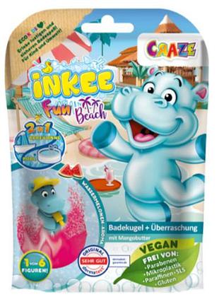 Ароматная бомбочка для ванны с игрушкой inkee - бегемотикы (в диспл., в ассорт.) 43417 inkee