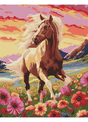 Набор с алмазной мозаикой 40x50 см amo7937 "утонченная лошадь" ideyka