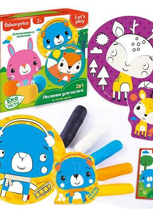 Набор для лепки с тестом "fisher price. лесные друзья" vt4502-04 vladitoys