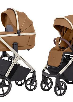 Коляска універсальна crl-6550 "vector" coral beige 2в1 carrello