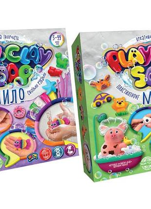 Набір для творчості pcs-01-01u,02u "пластилінове мило "play clay soap" великий danko