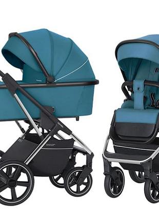 Коляска універсальна crl-6505 "aurora" ocean blue 2в1 carrello