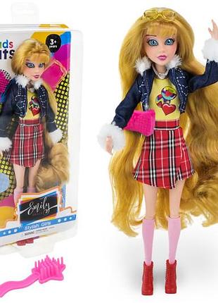 Кукла emily grace kh24/006 в стильном наряде, кэжуал стиль, аксесс короб. 16,4*37,5*5,2 см