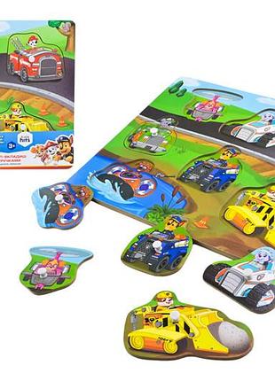 Деревянная игрушка kidshits paw patrol kh20/058 пазлы-вкладыши 30*22*1,5 см