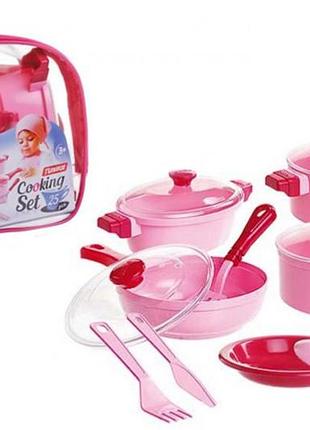 Набор посуды "cooking set" 25пресметов розовый 1757 юника