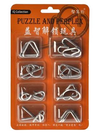 Головоломка металлическая e519 unlock metal puzzle 8 элементов оранжевая р.22*13,5*2см