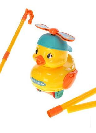 Каталка 198-29 "утенок" с ручкой р.21x18x19 см yg toys