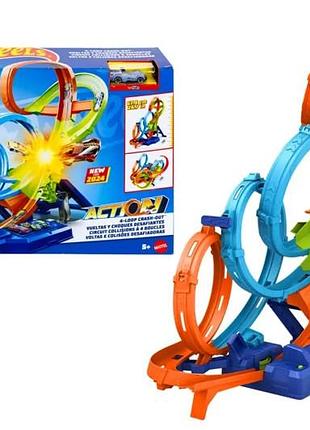 Трек "жареные виражи и петли" hxr70 hot wheels