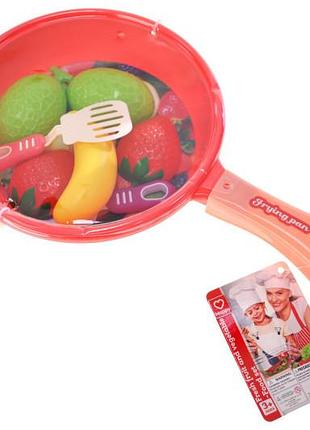 Набор продуктов 1072 на липучках, со сковородкой, в сетке р.31,5x19x5 см yg toys