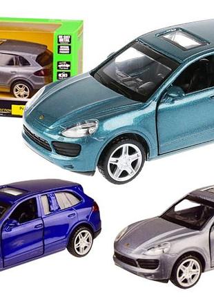 Машина металлическая 4303 "автопром" 1:43 porsche 3 цвета, открываются, в кор. 14,5*6,5*7см