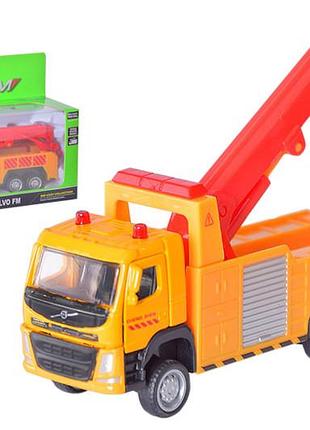 Машина металлическая "автопром" 67396k, 1:72 volvo rescue truck, подвижные элементы, в коробке р. 13,5*7*5 см