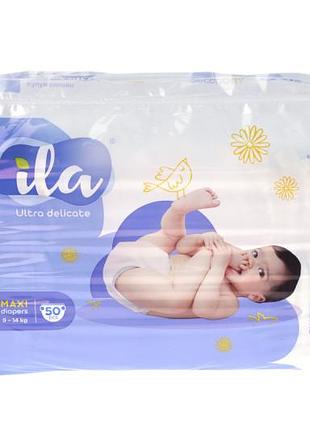 Подгузники ila ultra delicate "4 maxi 9-14кг, 50шт в уп