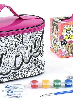 Набір для творчості cоc-01-01u,02u,03u,..,05u "my color case" косметичка-розмальовка danko