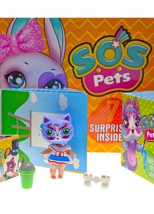 Фигурка-сюрприз "милые зверята sos pets" в коробке 12шт, tm101-2b12 р.30,5*20,5*20,5см.