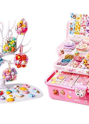 Набор для девочек "cream guka set" в саквояжье 258дет l5271 р.26,5*14*12см