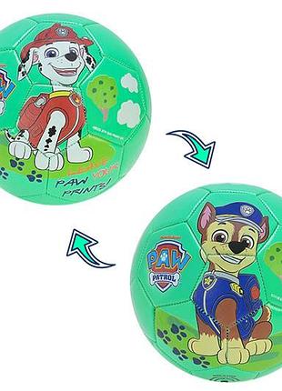 Мяч футбольный pp2511 no3, paw patrol pvc 150 гр зеленый