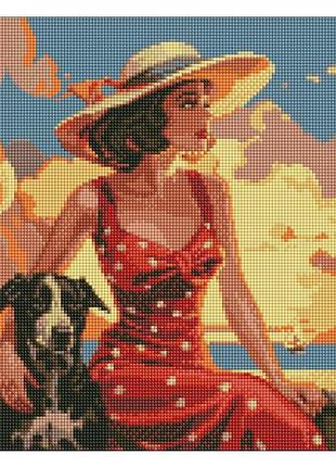 Набор с алмазной мозаикой 40x40 см amo7693 "атмосфера моря" ideyka