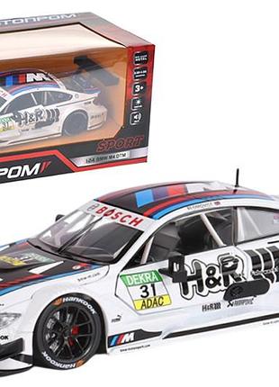 Машина металлическая 68256b(a) 1:24 bmw m4, батарейка, свет, звук, открываются двери, капот, багажник, коробка 25x10x15 см