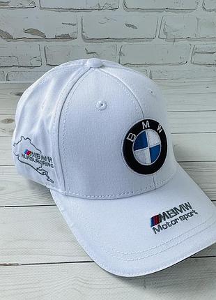 Біла бавовняна бейсболка bmw (люкс)