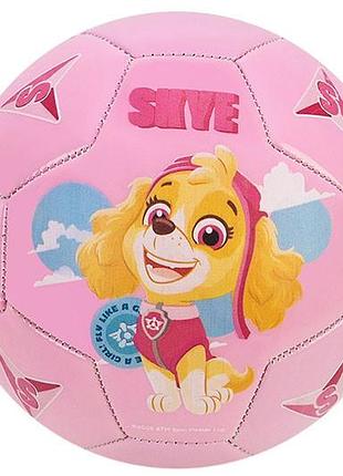 Мяч футбольный pp2510 no2, paw patrol pvc 100 гр, розовый
