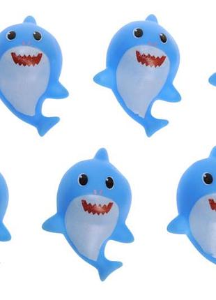 Набор пикалок ay601g "baby shark" 6 шт в шарик р.8x6x3 см yg toys