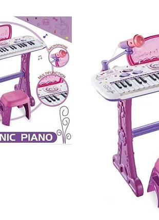 Пианино 8809 с микрофоном, на подставке, в коробке р.50.5x8.5x41 см yg toys