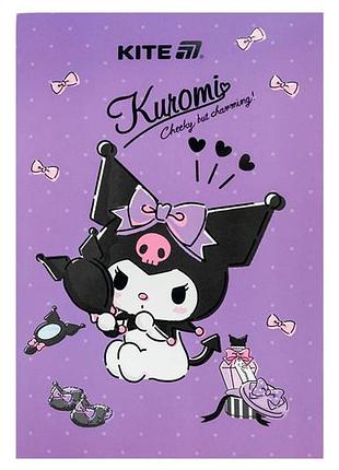 Блокнот-планшет kite kuromi-2 hk25-194-2, a5, 50 листов, клетка