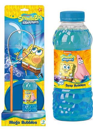 Бульбашки мильні 200636 "mega bubbles з тарілкою. губка боб" об'єм 450 мл dodo
