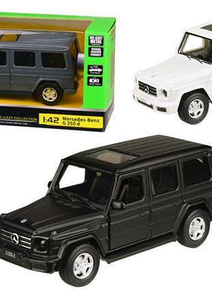 Машина металлическая 4325 "автопром" 1:42 mercedes-benz g350d 3 цвета, открываются двери, коробка 14,5*6,5*7 см