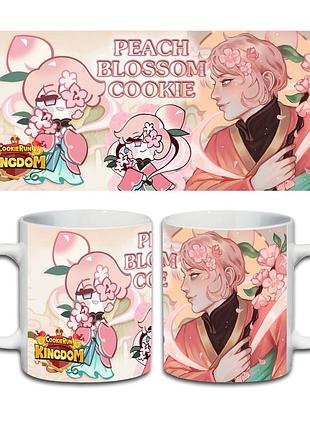 Кружка сookie run kingdom, кружка peach blossom cookie с принтом, чашка на подарок, печать на чашках 330 мл
