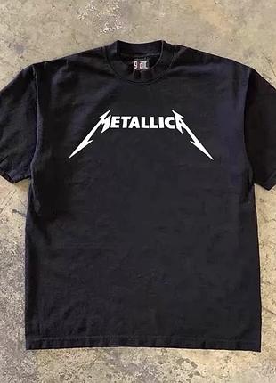 Metallica трендові футболки чорного кольору м-xl