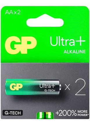 Батарейки алкалиновые gp15аureta21-2gsb2 2 шт на блистере ultraplus