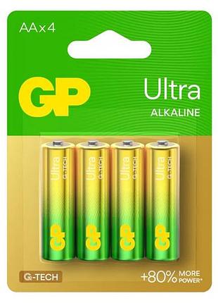 Батарейки gp 15au lr06 ultra alkaline c4 4шт.