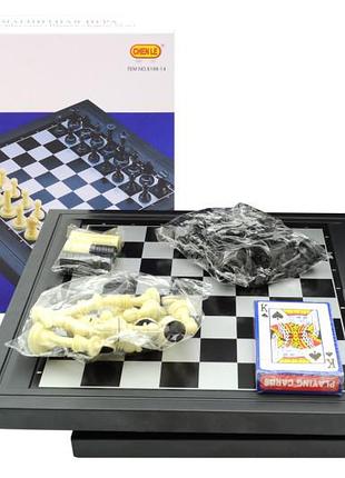 Шахматы магнитные 3в1, в коробке 8188-14 р. 31*27,3*4 см