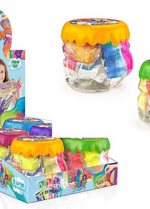 Слайм rfs-01-01u "rainbow fluffy slime" 400 гр, в дисплеї 6 шт. danko