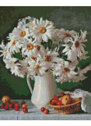 Набор с алмазной мозаикой 40x40 см amo7331 "ромашковая красота" ideyka