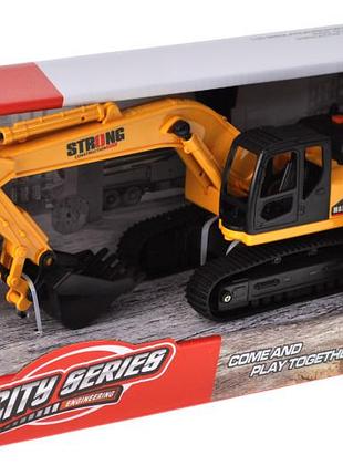 Екскаватор rj9830a озвучений, зі світлом, в коробці yg toys