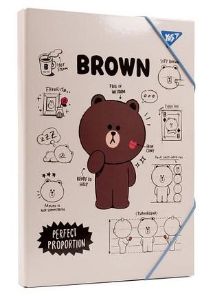 Папка для труда yes картонная a4 "line friends"500232