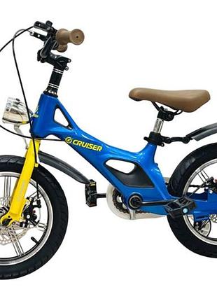 Детский велосипед maraton crussier iconic blue 14 дюймов, двухколесный