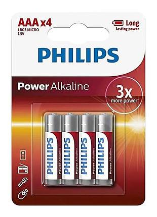 Батарейки philips powerlife alkalin lr03 4 шт блистер