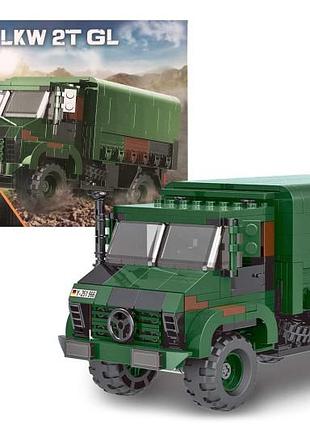 Конструктор "войсочный грузовик" 411дет xb-06044 (р) р.45*7*33см