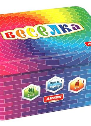 Настільна гра "веселка" в жерстяній банці artos
