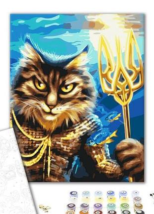 Картина по номерам: котик украинский нептун bs53123 р. 40*50 см. brushme