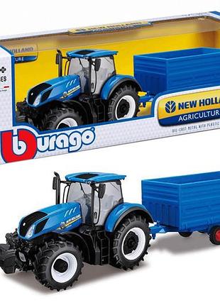 Трактор 18-44067 "new holland" з причепом bburago
