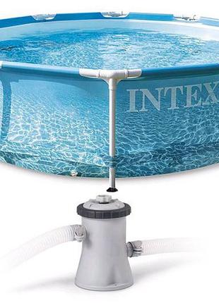 Бассейн каркасный intex + насос-фильтр 28208 р.305*76см