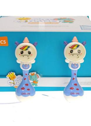Брязкальце 855-108a "єдиноріг" на батарейках, в дисплеї 12 шт. yg toys