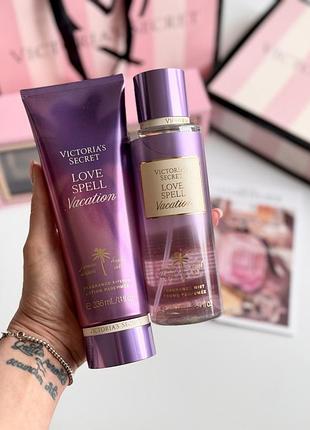Спрей та лосьйон для тіла love spell vacation victoria’s secret